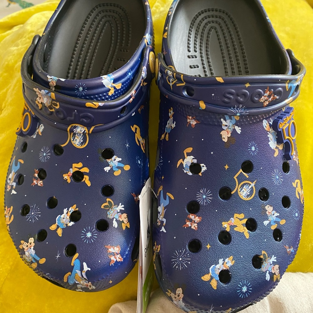 Disney’s 50th anniversary crocs. Brand new. Never worn.
